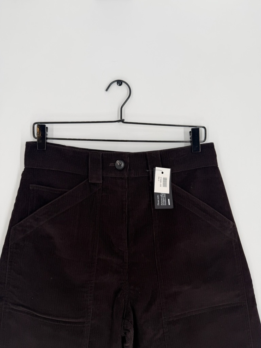 CO Corduroy Barrel Patch Pocket Tailored Pants In Chocolate